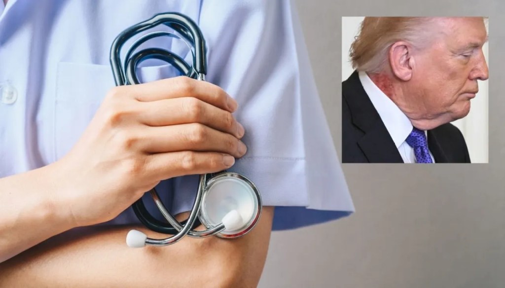 President Trump Spotted With a Neck Rash—a Doctor Explains What It Could&nbsp;Mean